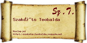 Szakáts Teobalda névjegykártya